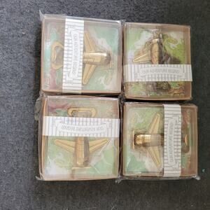 4 New in box Our Adventure‎ begin Prop Plane Bottle opener gold tone Lot